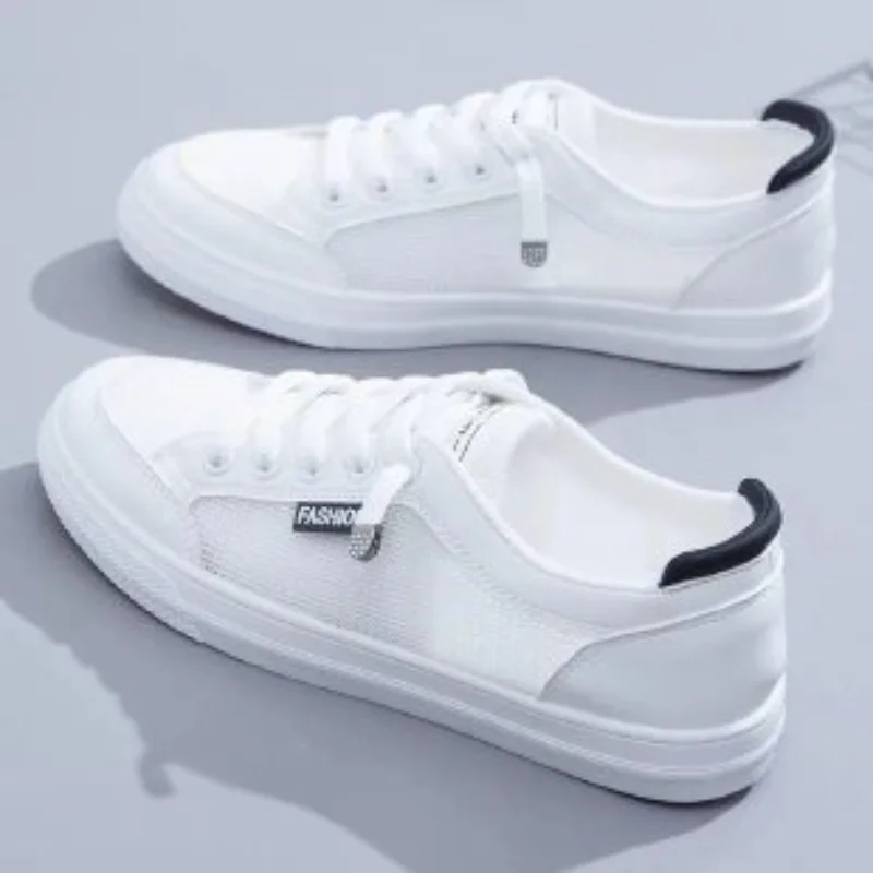 Women Sneakers Women\'s Vulcanize Shoes Spring Autumn Breathable Flats Solid Color Mesh Shoes Young Woman Casual White Shoes