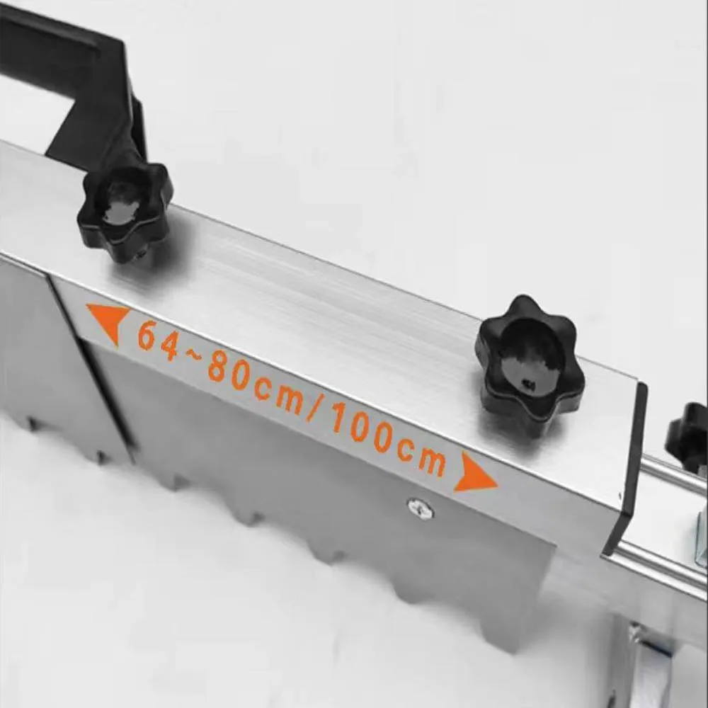 Paleta con muescas cuadrada súper larga de acero inoxidable, decoración multifuncional con mango curvo para pared del hogar 2025, para azulejos de gran formato