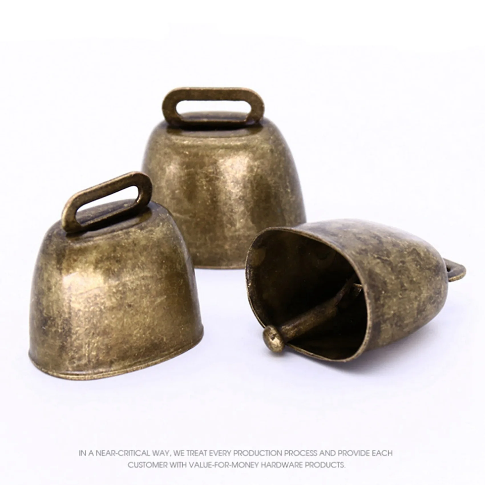 

ELOS-32PCS Cow Horse Sheep Grazing Copper Bells Small Brass Bells Cattle Goat Farm Loud Bell Long Distance Horse Iron Bells