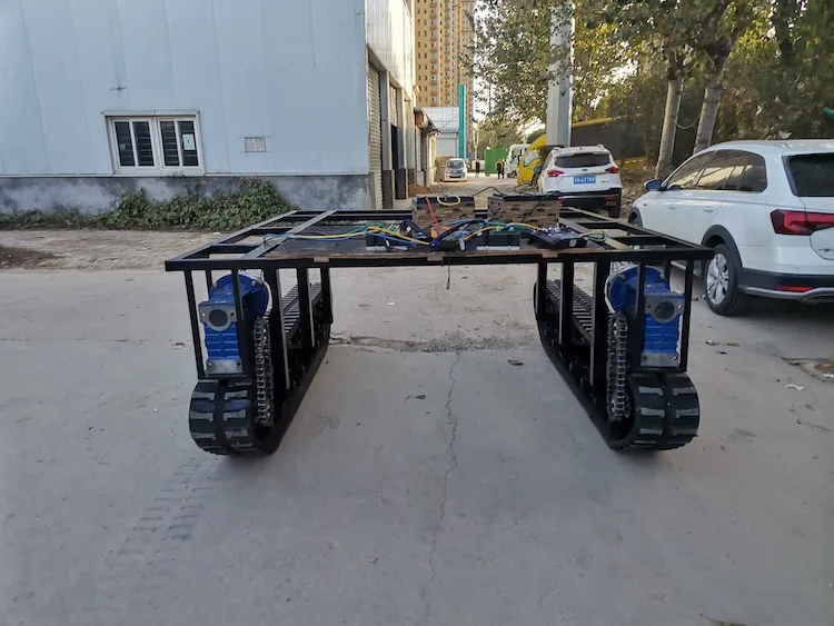 Tracked vehicles for sale rubber Robot Chassis Undercarriage Platform rubber track platform tracked chassis