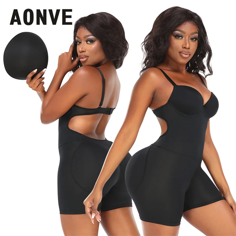 

Women's Sexy Backless Bodysuit Fake Hips Lifiter Enhancer Padding Buttockes Body Shaper Open Crotch Tummy Control Shapewear