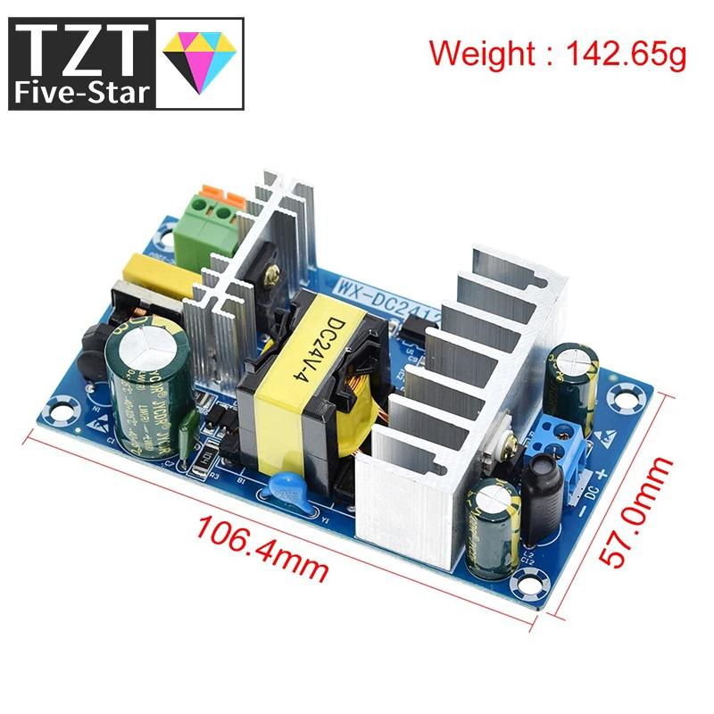 TZT New Arrival 4A To 6A 24V Stable High Power 100W  Switching Power Supply Board AC DC Power Module Transformer Wholesale