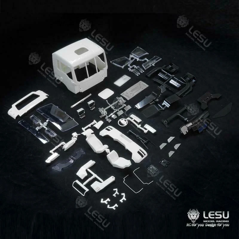 

Запасная часть LESU 1/14: Пластиковый комплект кабины для радиоуправляемых игрушек, кузов для самосвала, DIY-модель TAMIYA MAN TGS