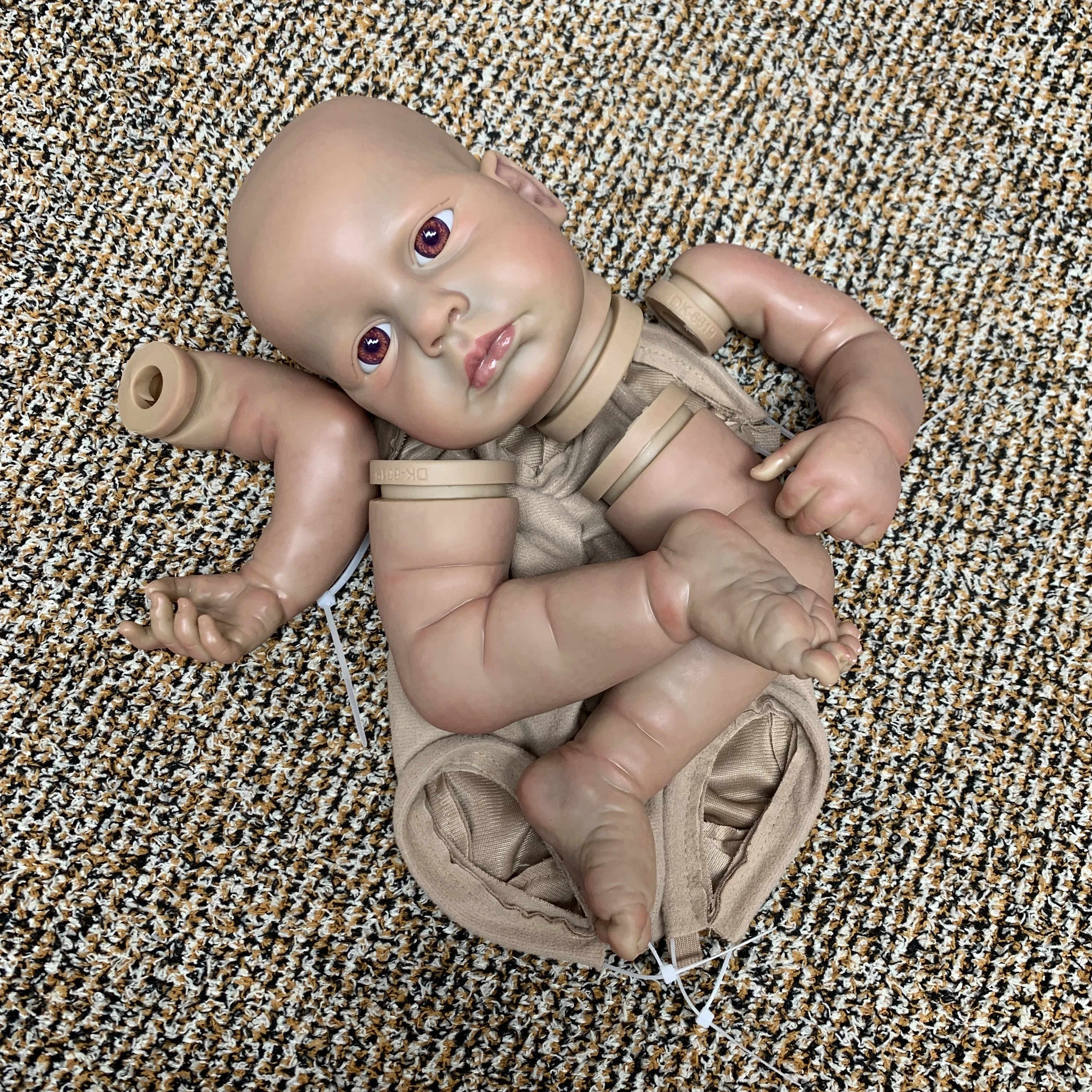 18 Zoll unmontiertes Loulou-Kit Reborn bemalt und unbemalt DIY Reborn-Puppen-Kits Teile Soft Touch lebensechte echte Bebe Reborn