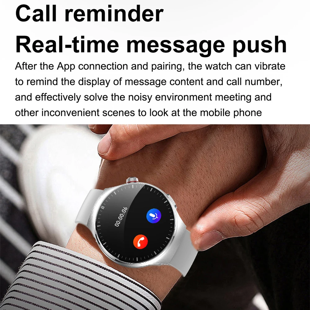 Montre intelligente d'appel Bluetooth étanche pour hommes et femmes, écran AMOLED 1.43 ", fréquence cardiaque sportive, bracelet sain, lecture de musique