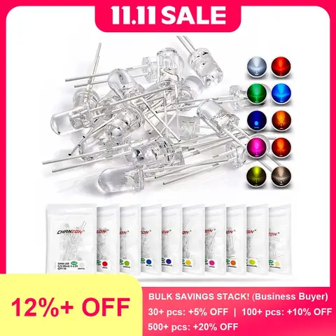 5mm LED light set in multiple colors 2V 3V CHANZON