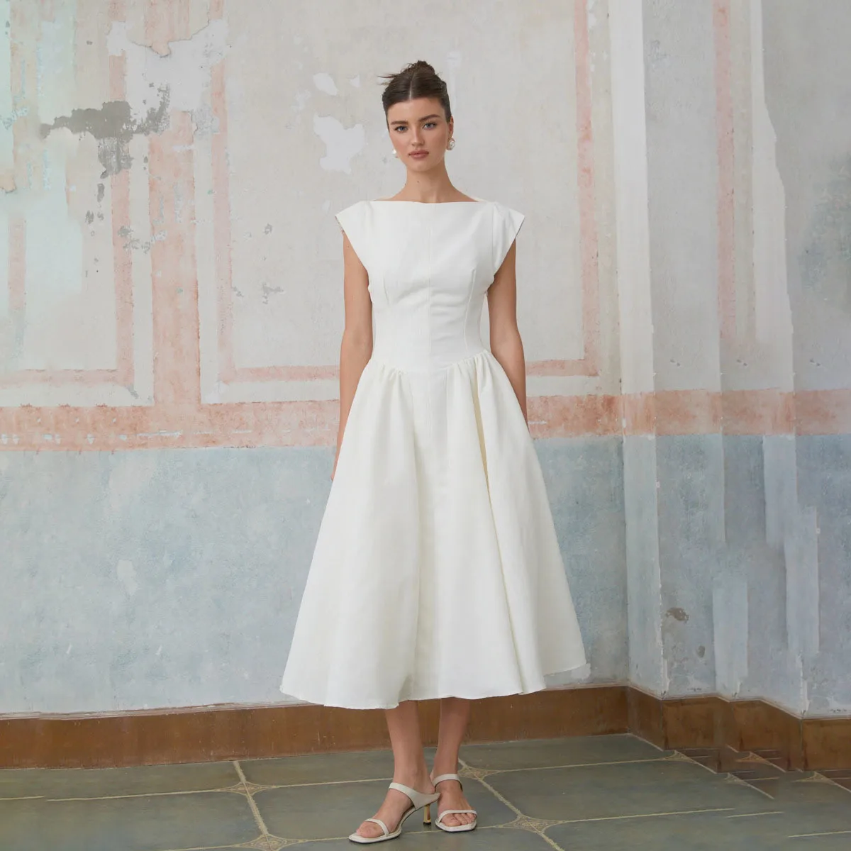 KWTX 2026 Abito da festa elegante con ritaglio senza schienale da donna Slim Fit Vita stretta da sera per ufficio Primavera Estate Design di lusso Chic