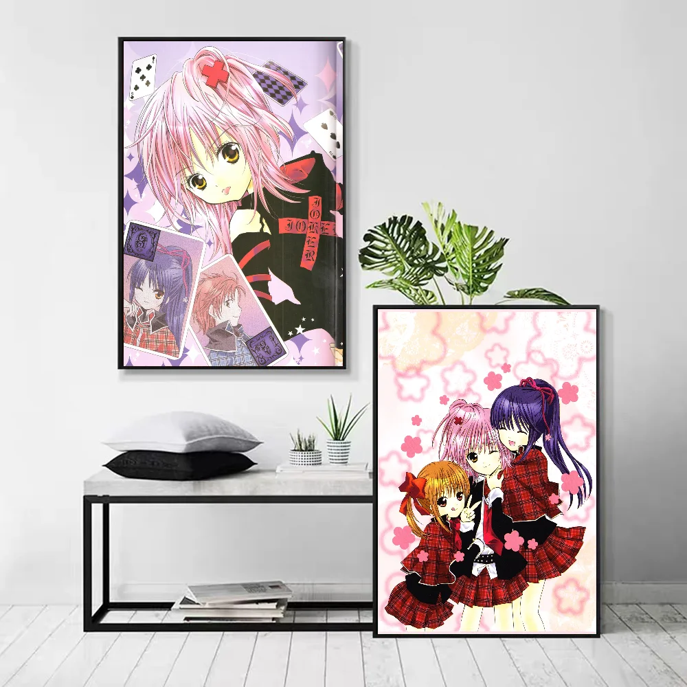 1pc Shugo Chara Japan Anime Poster Self-adhesive Art Waterproof Paper Sticker Coffee House Bar Room Wall Decor