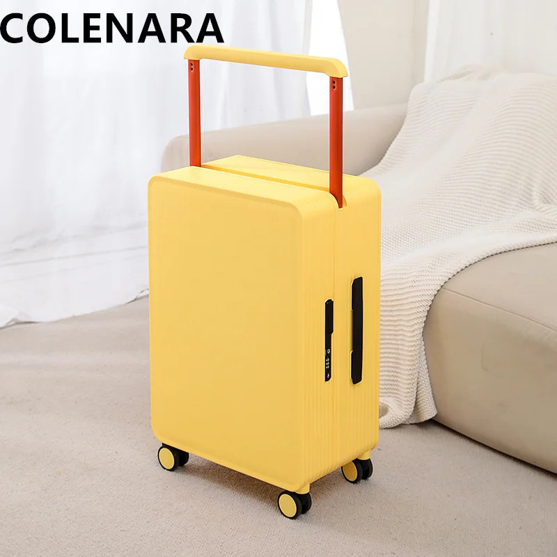 Colenara 20Inch Cabine Bagage Pc Robuuste Boarding Case Glad Licht Geluid Universeel Wiel Travel Trolley Tas 24 \