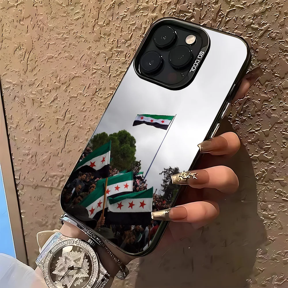 Syrian flag Phone Case For iPhone 16 15 14 13 12 11 mini Pro Max XR XSMAX Plus Anti Fall Matte Back Cover