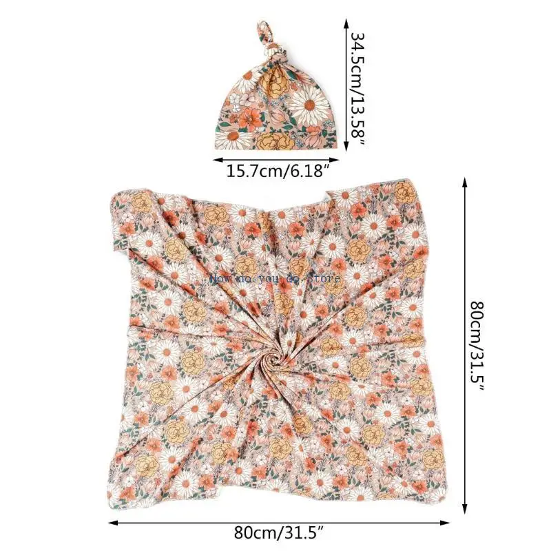 19QF قماش لف نوم الرضع مع قبعة قابلة للتنفس للرضع محايدة للجنسين للطفل #6