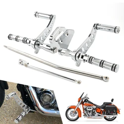 Chrome Forward Controls Foot Pegs Levers For Harley Dyna Street Bob 2006-2017 Low Rider 2000-2012 Super Glide 2000-2015 Aluminum