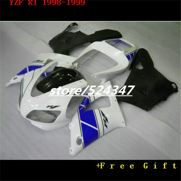 

Nn-Custom free Motorcycle plastic fairings parts for 1998 1999 YZFR1 98 99 YZF R1 white blue body fairing kits for Yamaha