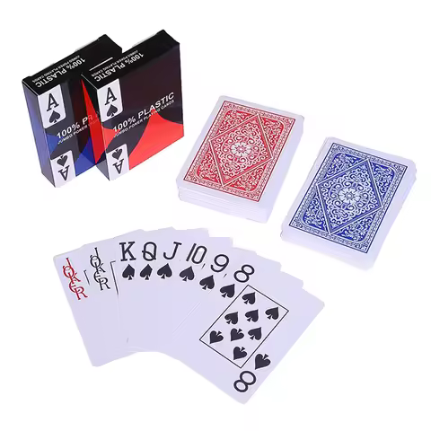1 Deck Letters Pattern Poker Set New 54PCS Big Character Texas Holdem Waterproof Plastic Playing Card Game Flexible Table Game