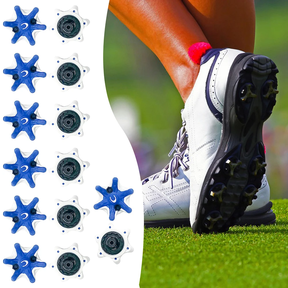 14pcs/Set Golf Cleats Anti-Slip Spikes For Golfs Shoes Durable Shoes Replacement Part Golfs Equipment Gifts For Golfs Lovers