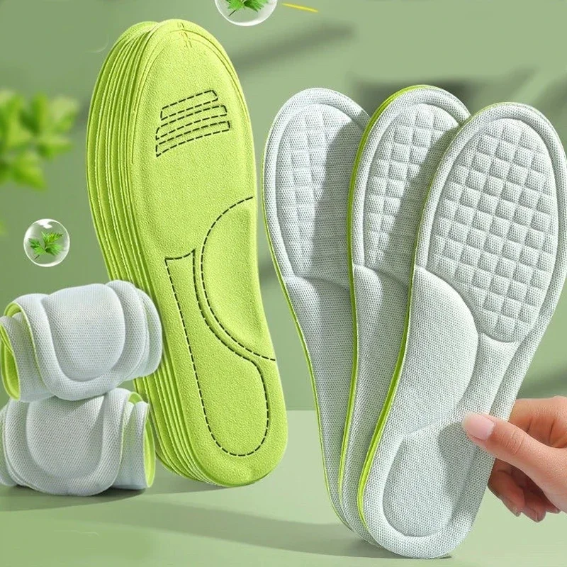 2/10pcs Soft Memory Foam Orthopedic Insoles Deodorizing Insole Shoes Sports Absorbs Sweat Soft Antibacterial Shoe Accessories