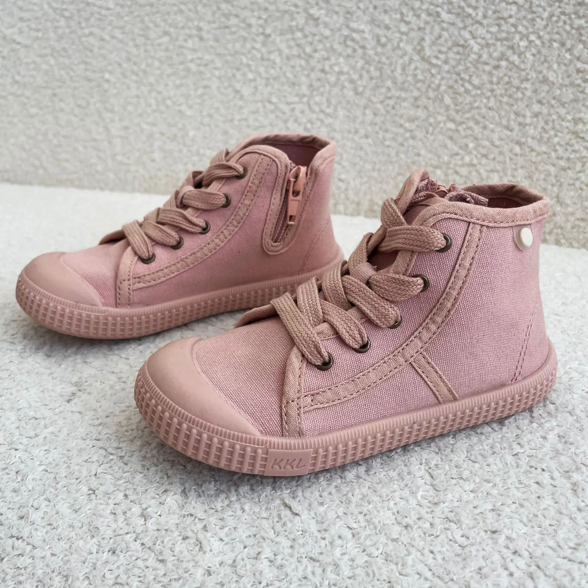 Children High-top Canvas Baby Girls Quality Canvas School Shoes Boys Fashion Candy Color Sneakers Spring Autumn Outside Denim