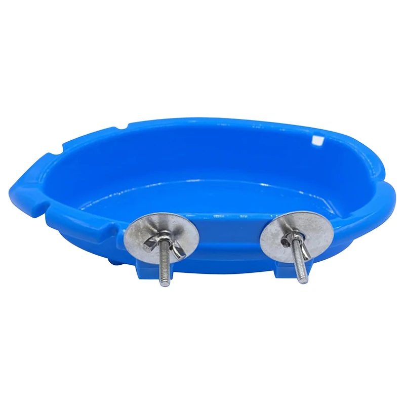 Parrot Food Tray Multifunction Creative Blue Bathtub Animal Cage Standing Wash Shower Box Bird Toys Pet Cleaning Products