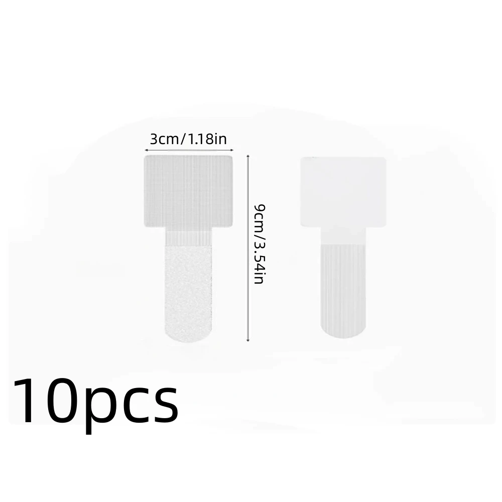 10pcs Self-Adhesive Strong Cable Ties Suitable for Office Desk Management, Self-Stick Adhesive Backing with No-Screw Straps
