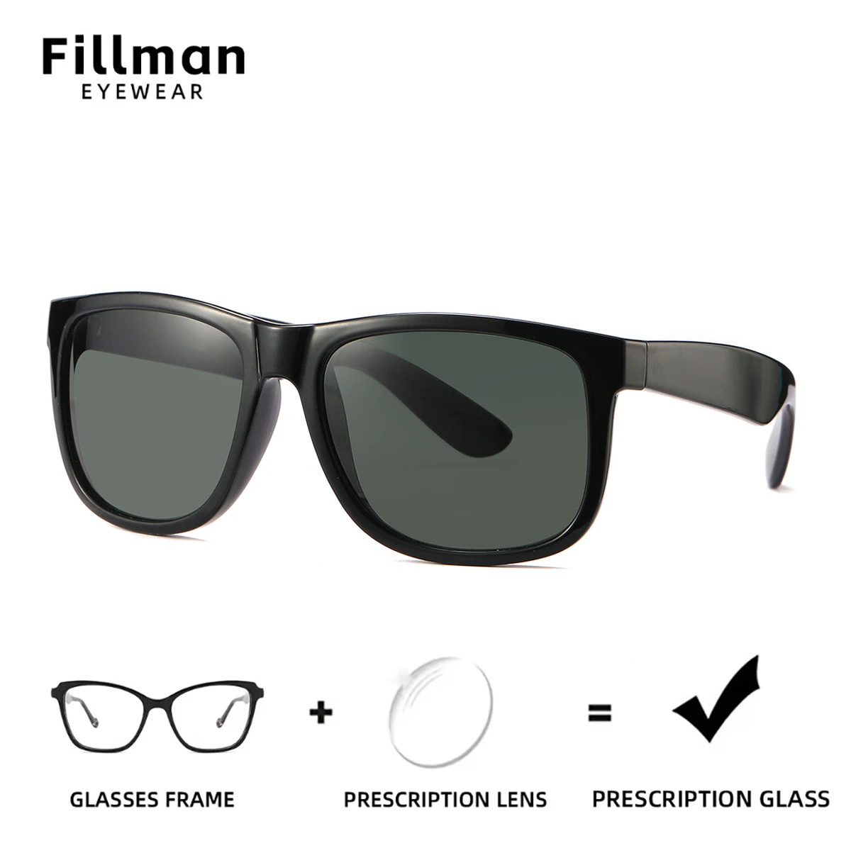 Unisex Square Prescription Glasses Frame TR90 Gradient Optical Myopia Lens Lightweight Clear Lens for Prescription Optical Glass
