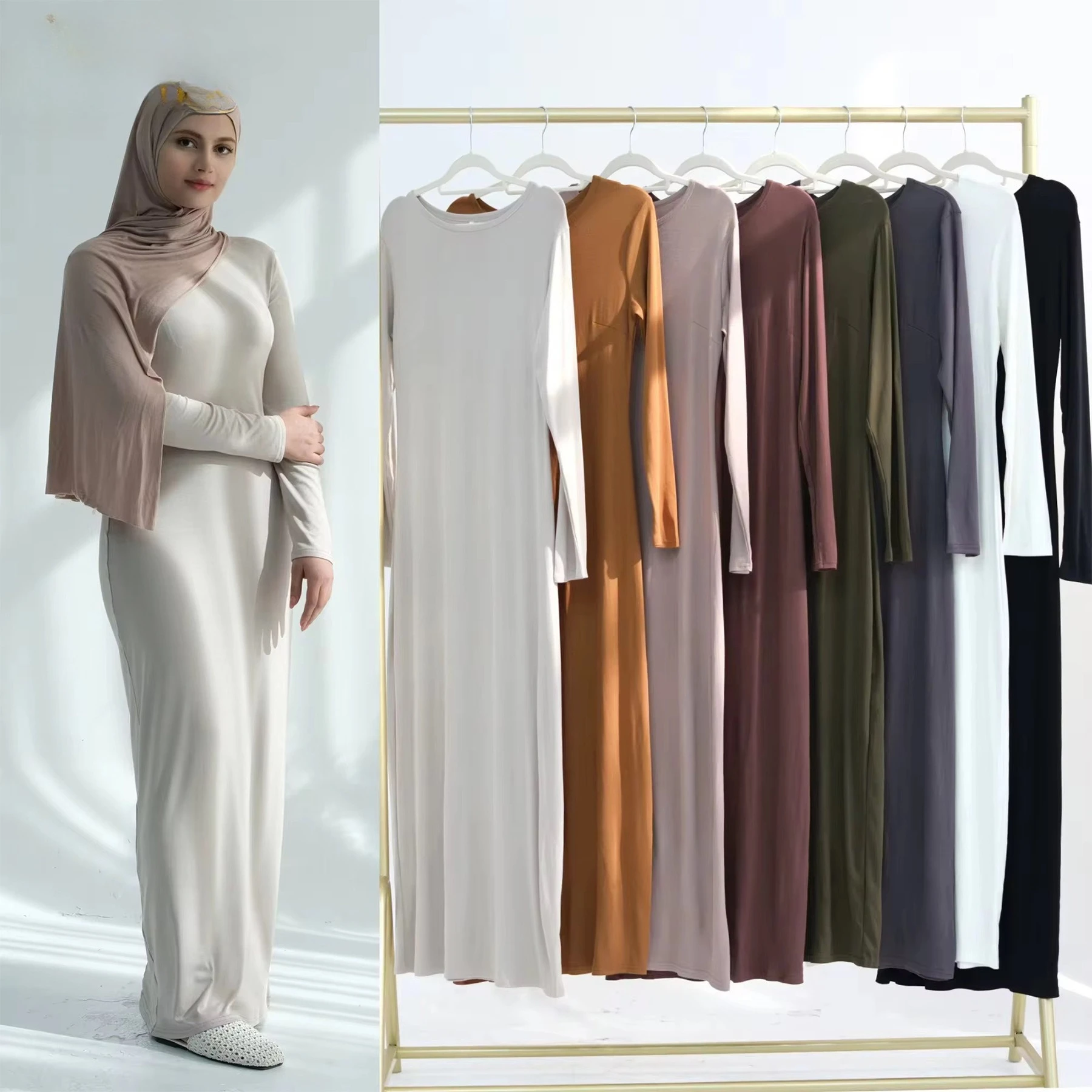 

Spring Autumn Women Solid Casual Slim Bodycon Package Hip Maxi Dress Long Sleeve Turtleneck Stretchy Long Dresses Plus Size Robe