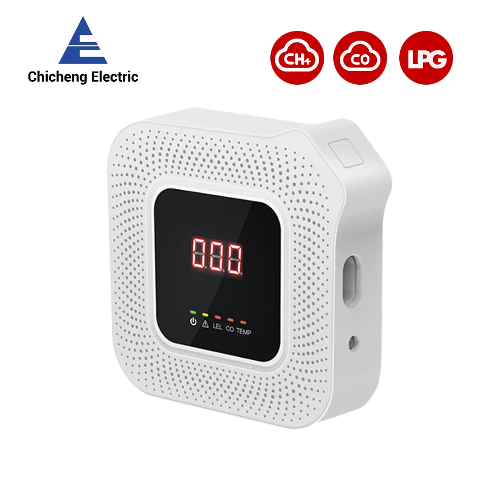 

HD8200 Gas Detector 2 In 1 Natural Gas Leak And Carbon Monoxide Detector Voice Alarm For Combustible Gas CH4 LPG CO Home Kitchen