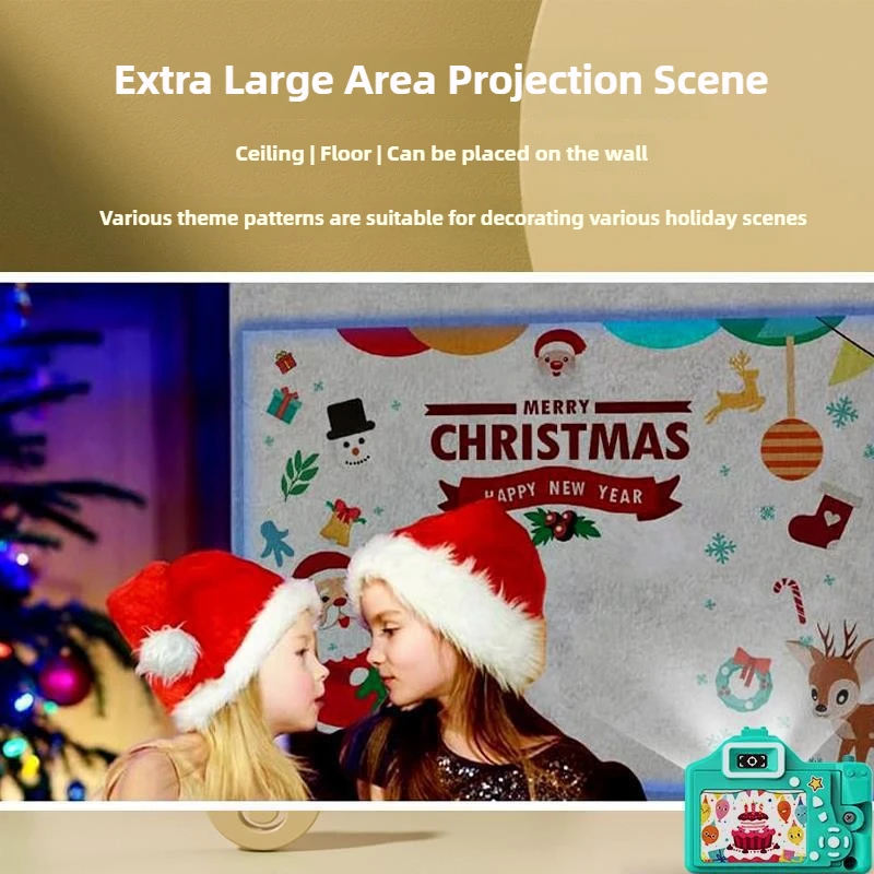 Kinderen Kerst Projector Camera Speelgoed Voor Kinderen Xmas 2024 Gift Mini Projectielampen Lichtgevende Speelgoed Nieuwe Jaar 2025 Gift