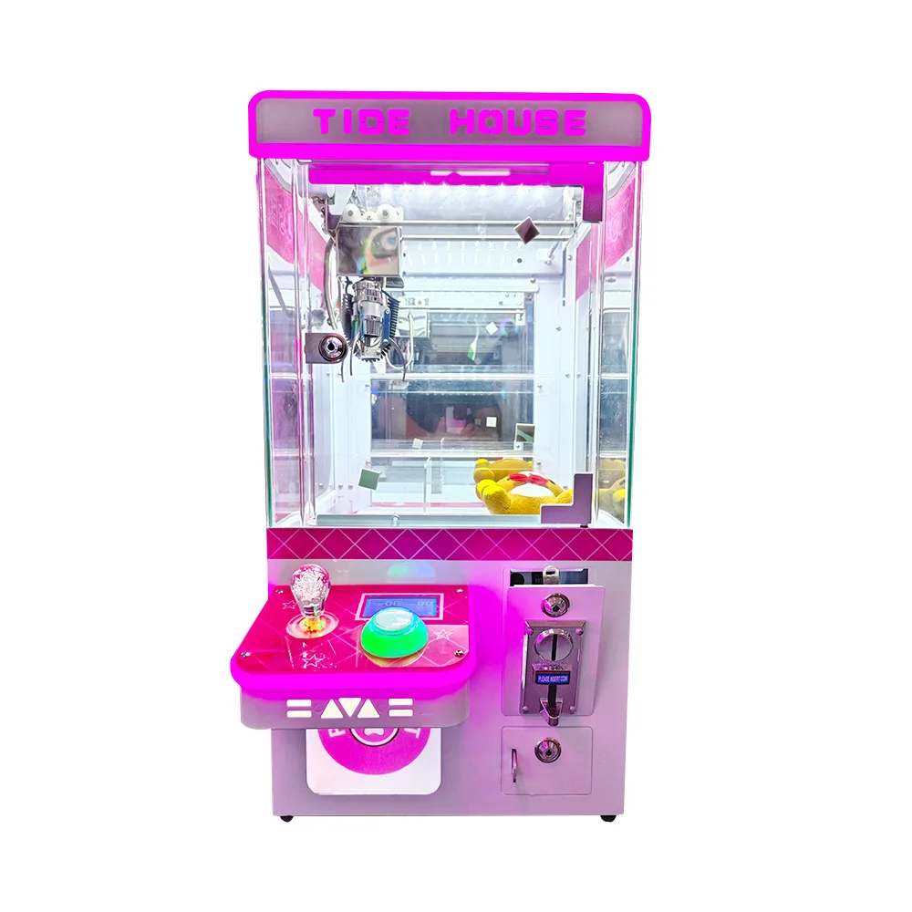 

Mini Arcade Machine with Joystick Control Coin Pusher Griffes Small Claw Table Top Doll Games for Sale