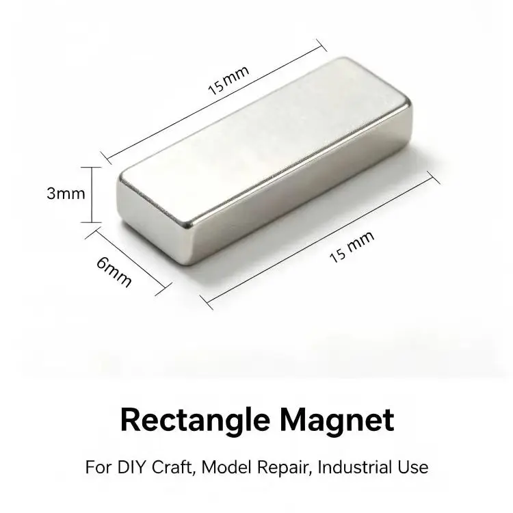 15x6x3 Rectangular N35 NdFeB Block Magnet Strong Permanent Neodymium Magnet For Industrial DIY Craft Office Organization15*6*3mm