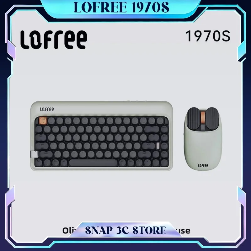 

Lofree 1970s Retro Mechanical Keyboard 3-Mode Wireless Bluetooth 2.4G Aesthetic Type-C Backlit Keyboard for iPad MacBook Office