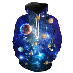 Universe Starry Sky Astronaut Element 3D Printed Hoodies Men Women Long Pattern Sweatshirt Coat Cool Fashion Streetwear Pullover