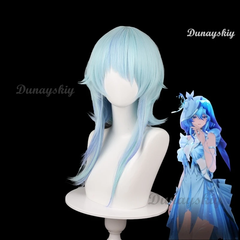 Juego Wuthering Waves Stephanie McKeon Cosplay peluca The Shorekeeper Cosplay azul púrpura mezcla pelucas resistentes al calor Halloween