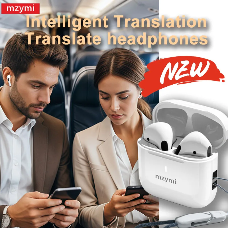 Xiaomi用ワイヤレスヘッドセット,Bluetooth Mzymi-AP05,hifiステレオサウンド,翻訳付き,アプリケーション付き,5.3