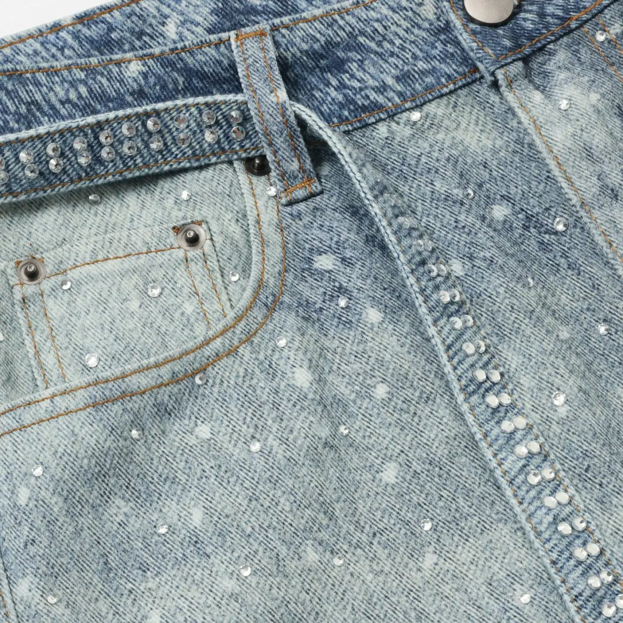 Jeans larghi a gamba larga con diamanti luminosi Uomo Donna Streetwear Moda Hip Hop Pantaloni jeans larghi casual in denim Pantaloni unisex