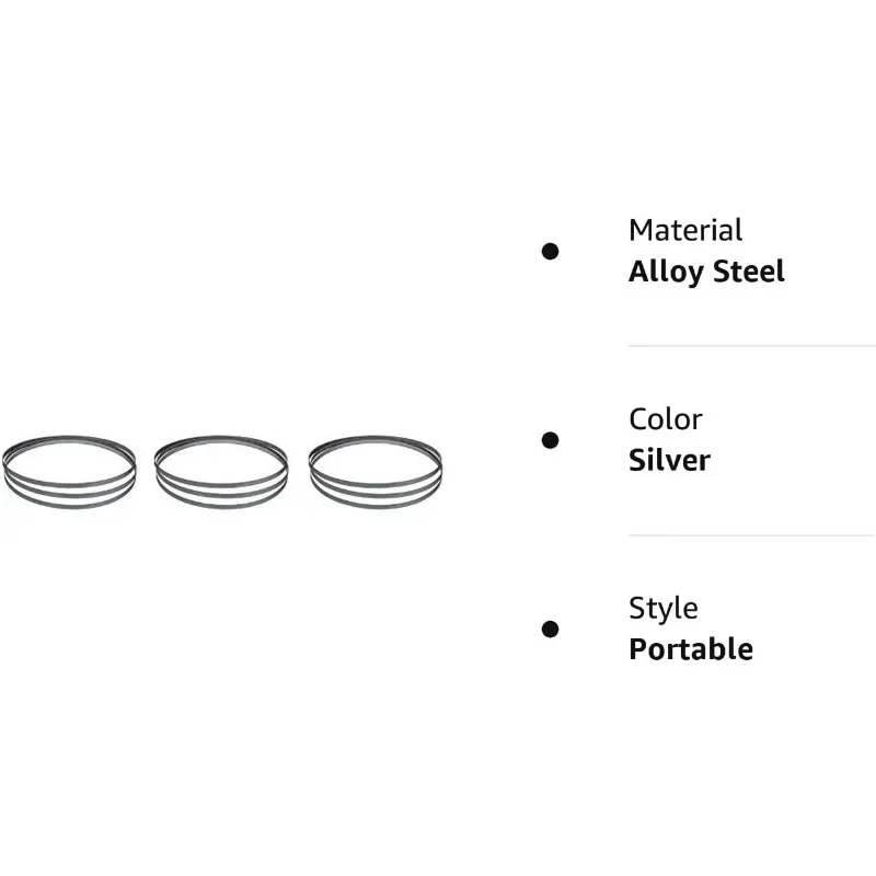 Dekoly Band Saw Blade 44-7/8-Inch .020-Inch 24 TPI 3Pack BandSaw Blades Woodworking Cutting wood plastic BI-metal