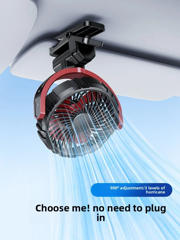 USB Powered Car Cooling Fan 12V 24V Universal Cooler Vehicle Truck Interior High‑Speed Circulation