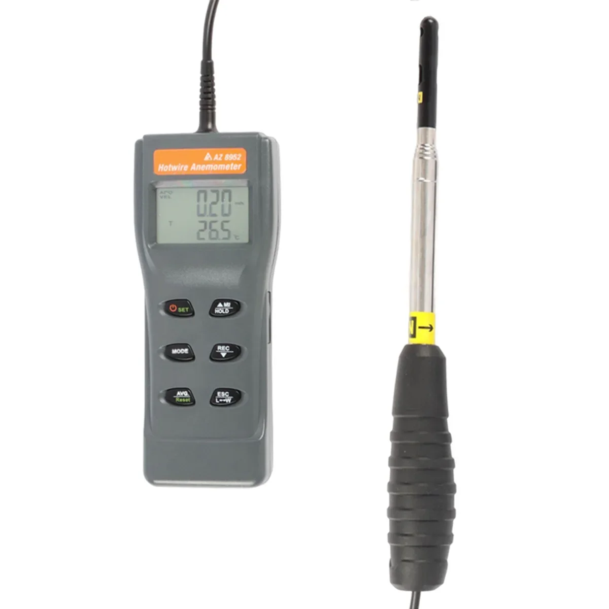 Tester AZ8952 Anemometer Termal Anemometer Genggam Anemometer Presisi Tinggi