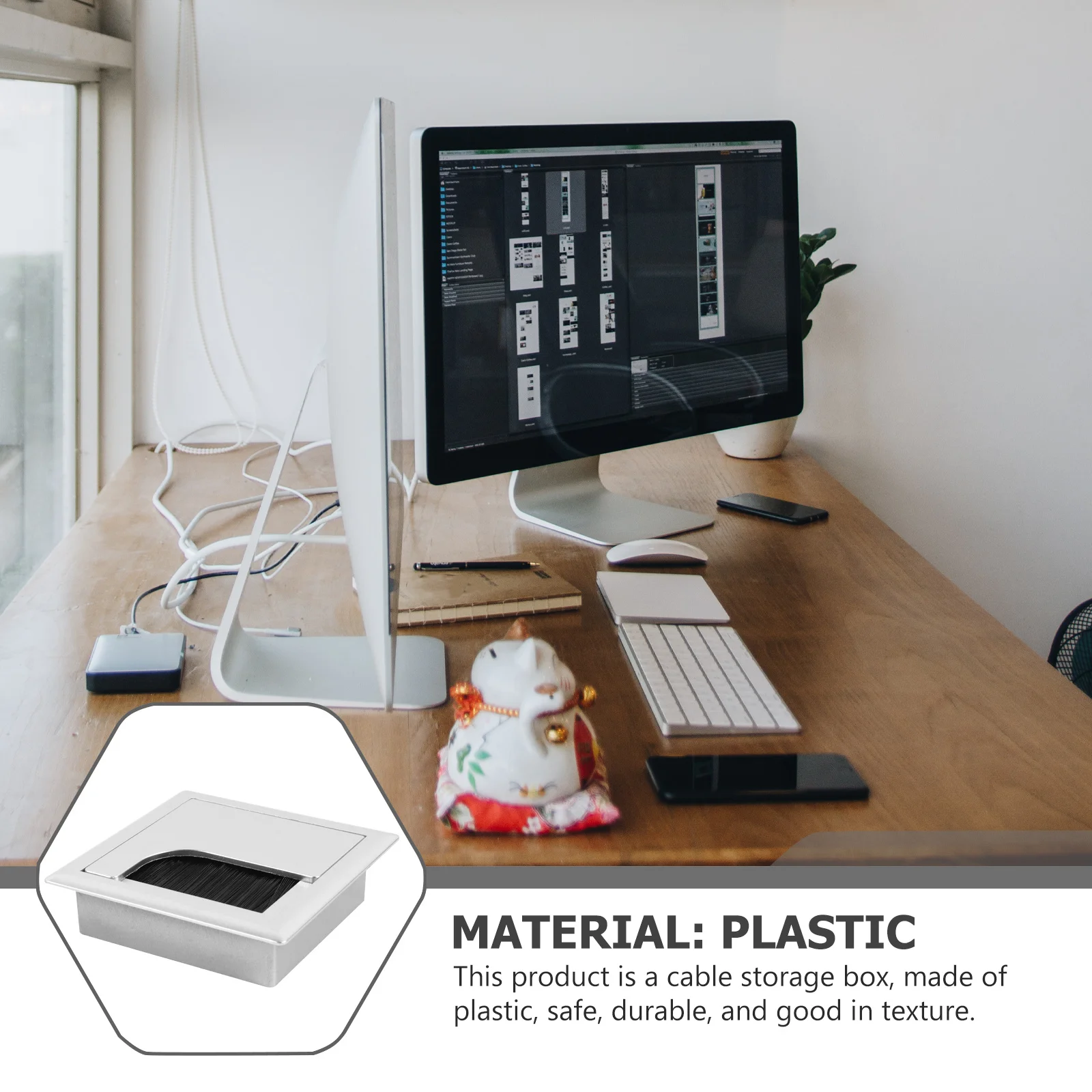 

4Pcs Cable Organizer Box Efficient Wire Management System for Home Office Desk Power Board Cord Hide Cover Cable Organizer