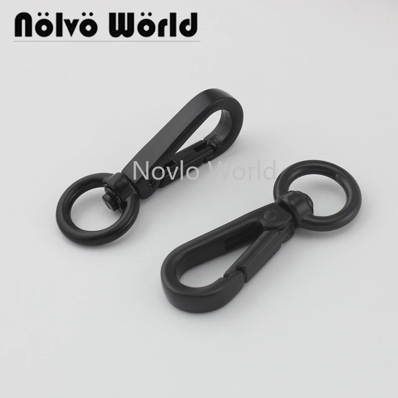 

20-100pcs Matte black 52X13mm 1/2 Inch Black clasp clips for purse flap shoulder strap,1/2" tote purse chain hook