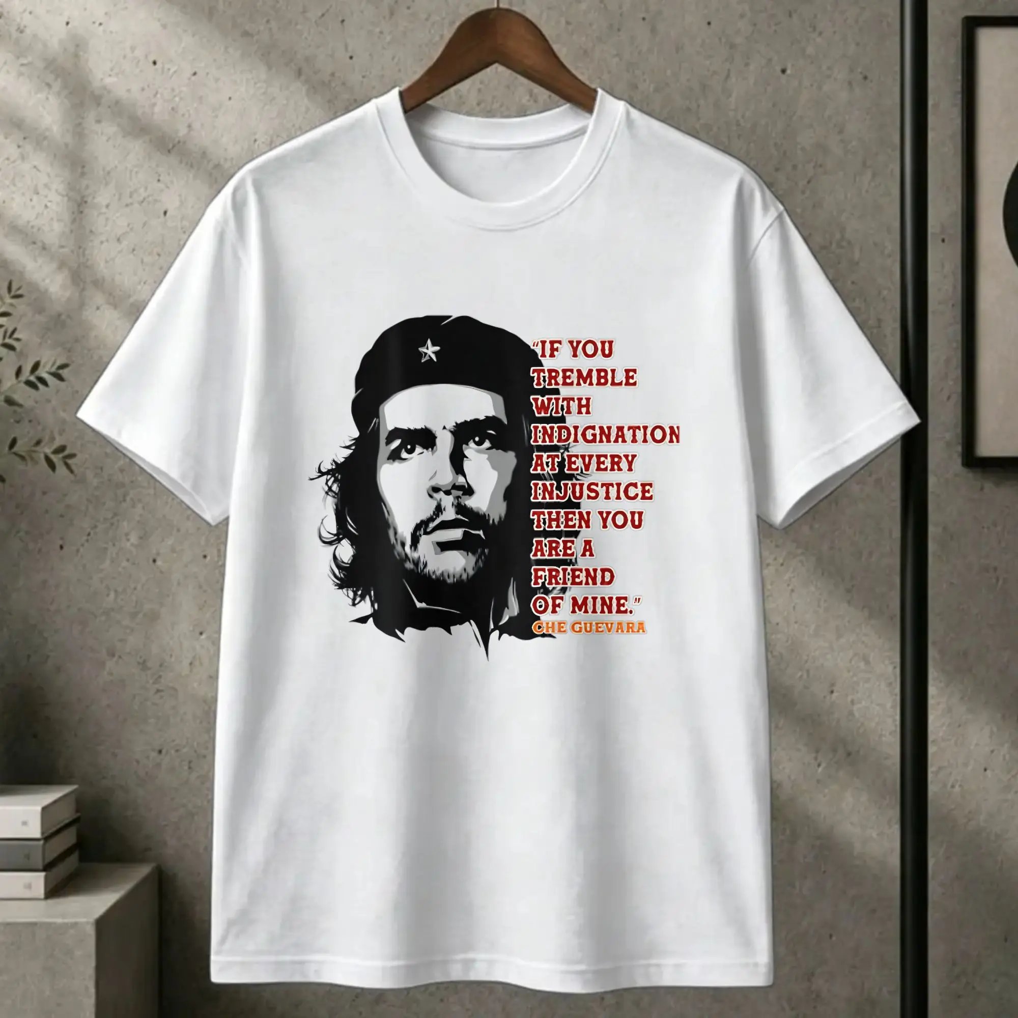 Political Leader Legendary Rebel Activist Che Guevara Men T Shirts  Funny Tees Short Sleeve Crew Neck T-Shirt Cotton Clothing