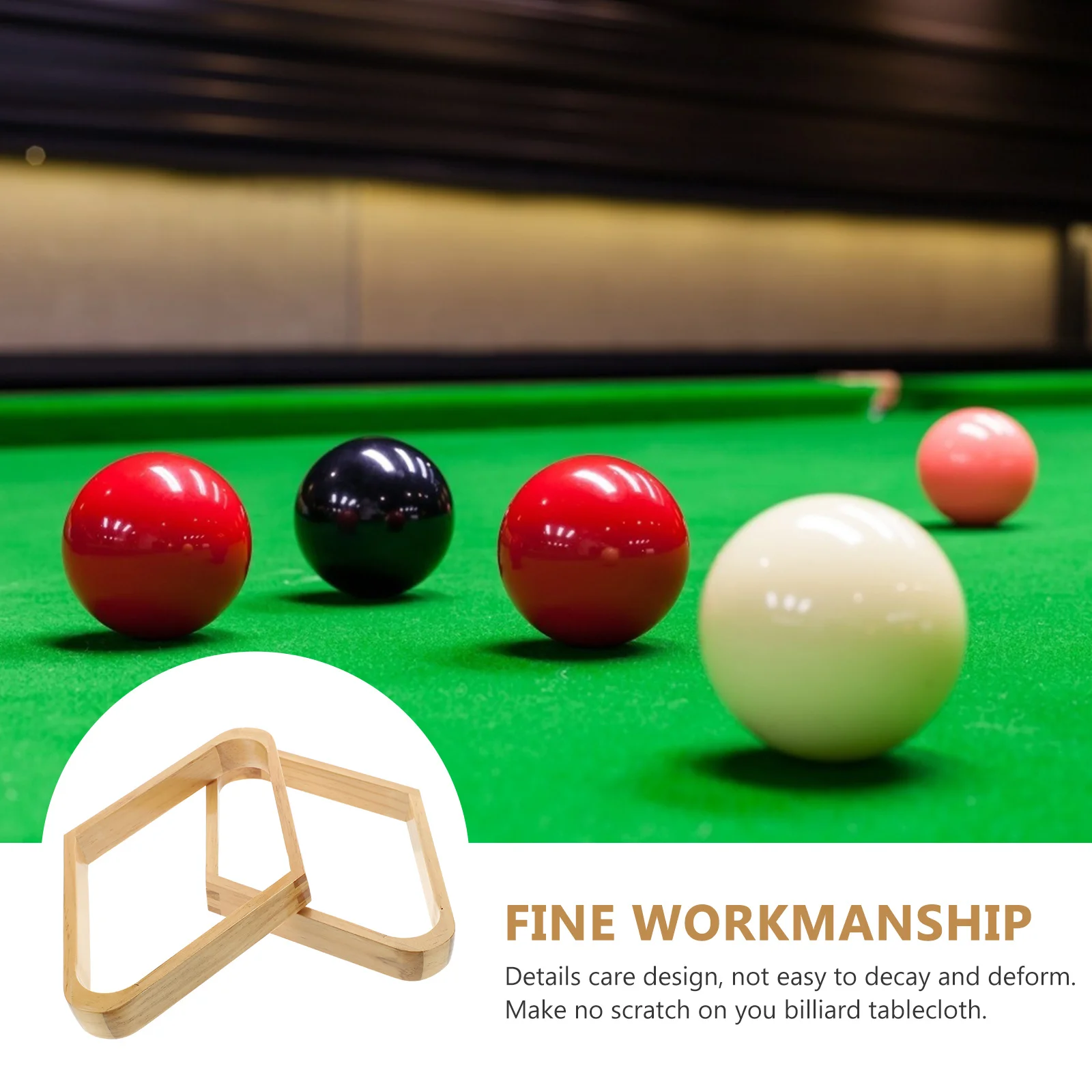 

2Pcs Billiard Ball Rack Wood Table Pool Ball Organizer Smooth Surface for Snooker Game Room