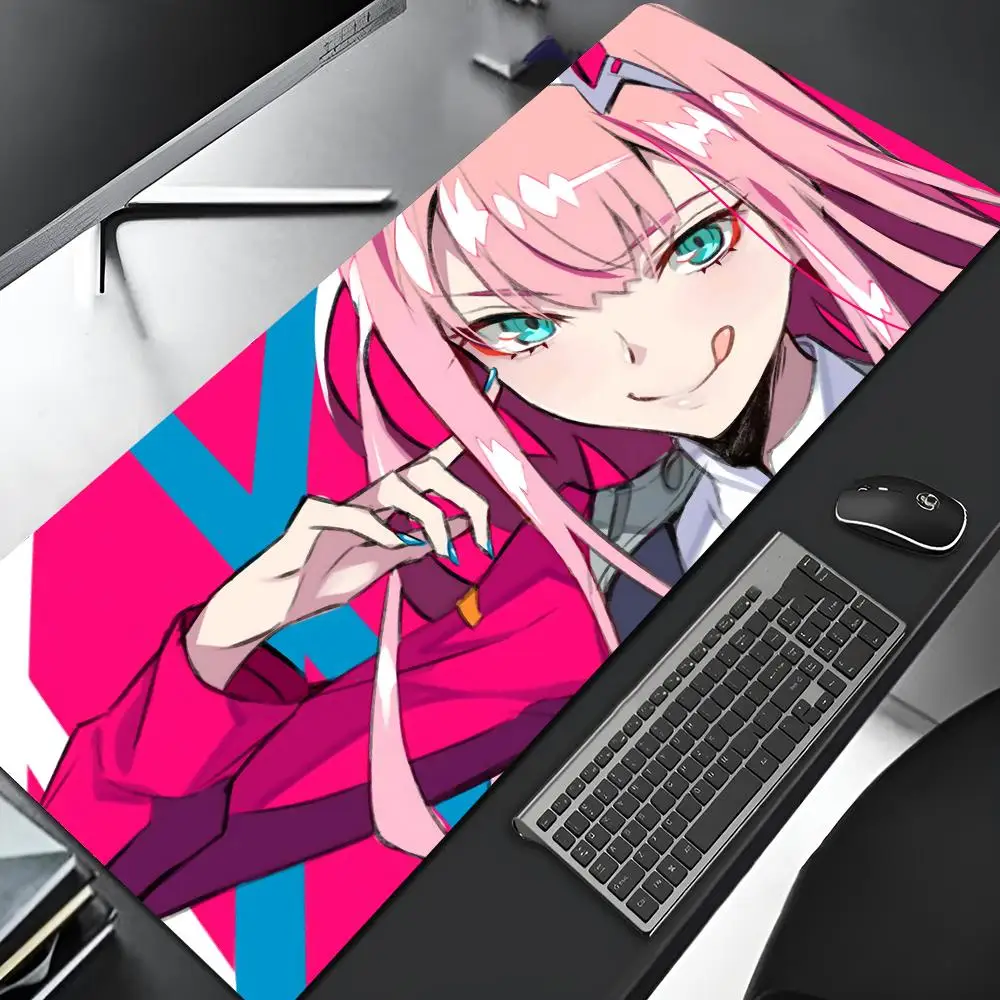 Zero Two Darling In The FranXX Anime Mouse Pad Edge Big Gaming Locking Computer Gamer Large Rubber Art Mousepad Cool Laptop Desk