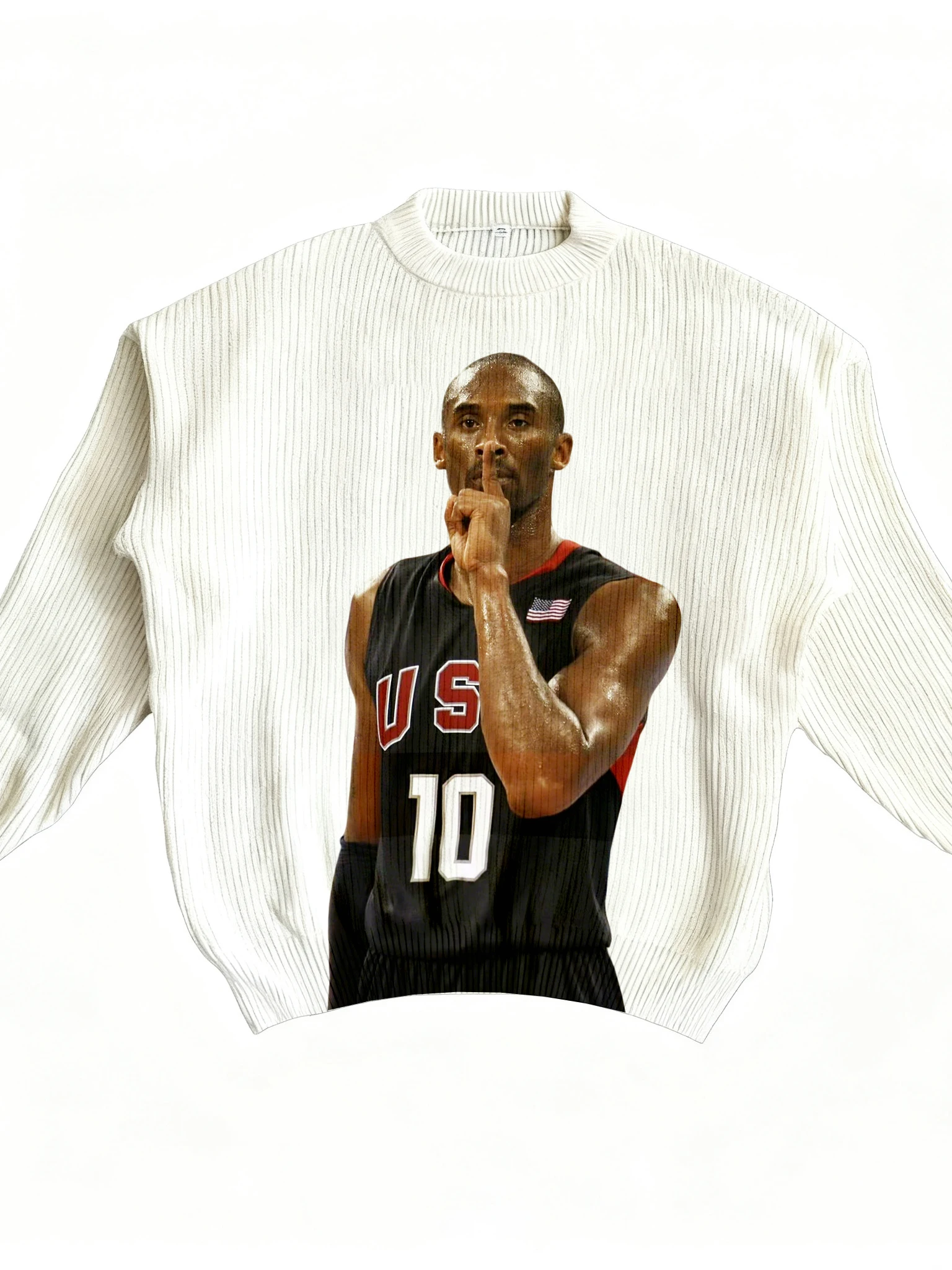 

Original Kobe Lake Digital Direct Print Warmth Knitwear Large Print ex Autumn Winter Sweater Soft Polyester Casual Sle