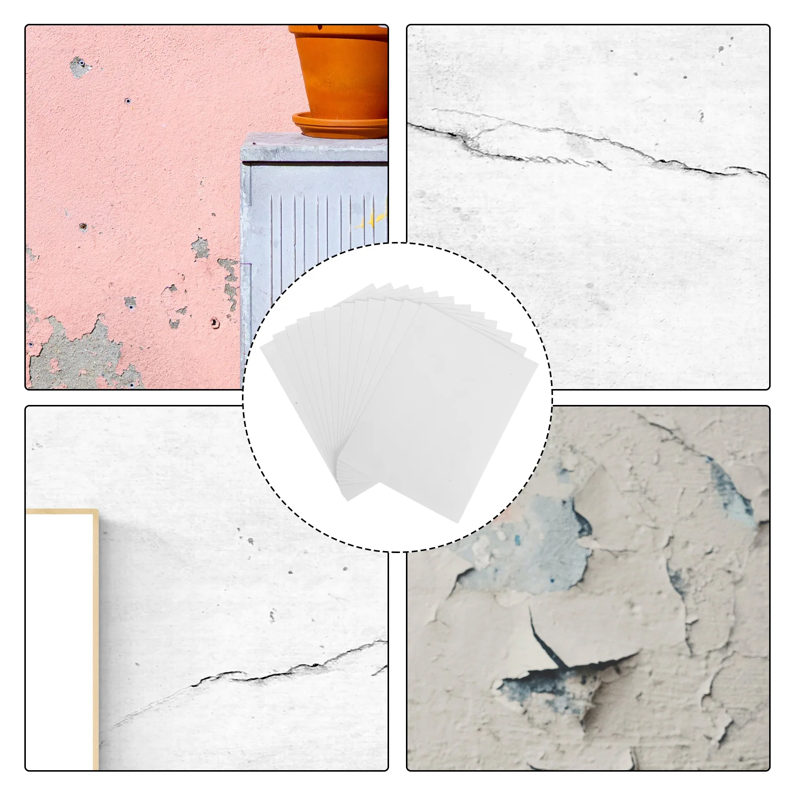 12 Pcs Wall Panel Repair Stickers Adhesive Suite Skirting Cover Mobile Home Tape Waterproof Vinyl Hole