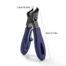 Nail Salon Ingrown Toenail Clippers Anti Splash Cuticle Cutter - Blue