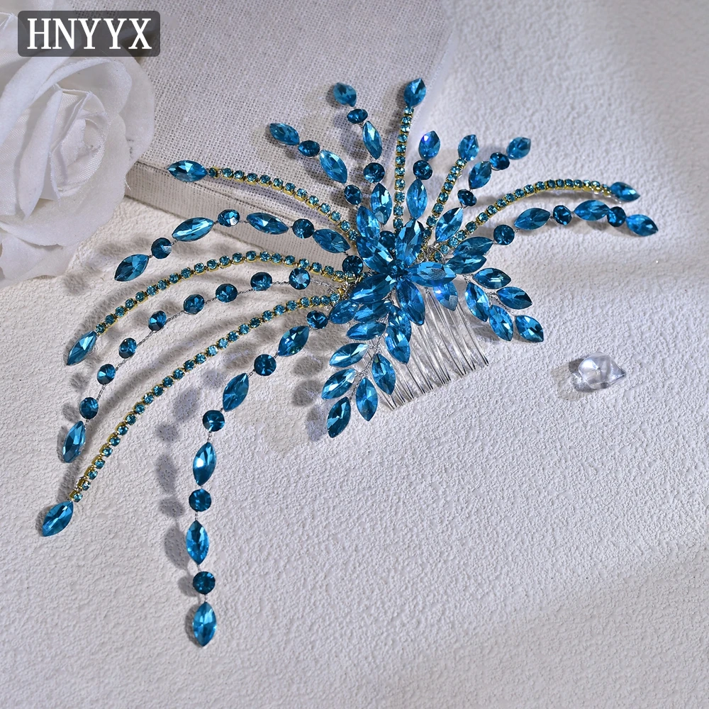 

HNYYX Shiny Crystal Bridal Hair Comb Handmade Rhinestone Hair Clip Wedding Hair Accessories Bridal Headdress Women Hairpin A269