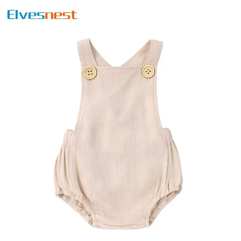 

Fashion Newborn Baby Clothes Girls Bodysuits Solid Color Cotton Square Collar Baby Clothing Summer Baby Boys Clothes 0-24 Months