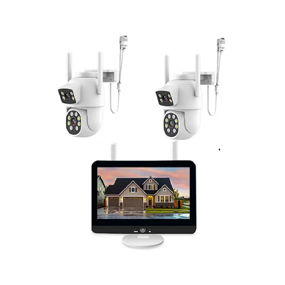 4MP NVR Dual Screen Smart Home CCTV Camera 1080P Wifi Wireless with 2.4G 5G PTZ Built-in Mic Eseecloud App