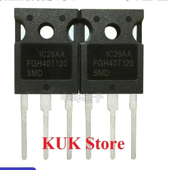 

Real 100% Original NEW FGH40T120 SMD FGH40T120SMD 40A 1200V IGBT Transistor TO-247 10PCS ~ 50PCS