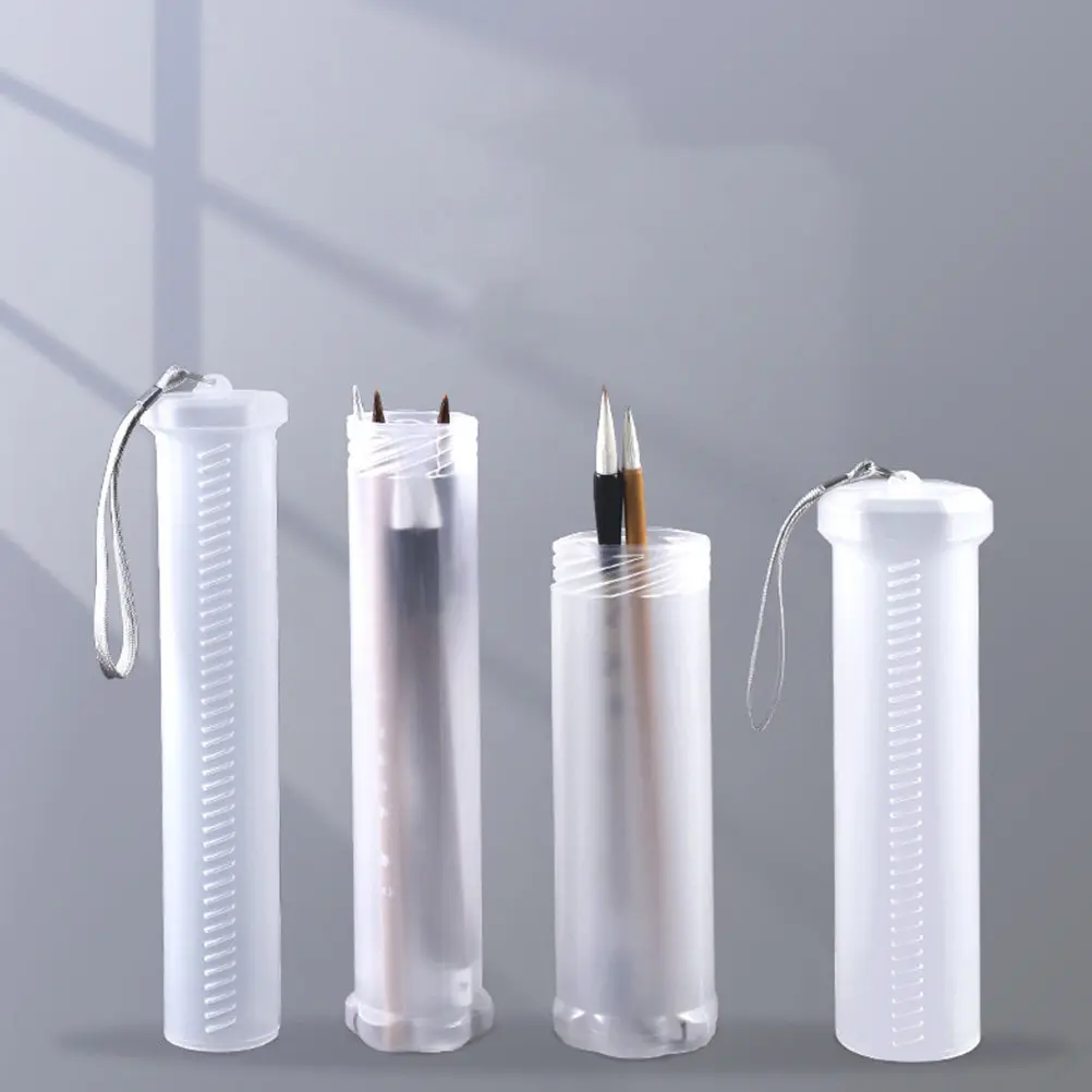 2Pcs Telescopic Pencil Case Stretchable Clear Large Capacity Pen Holder Portable Stationery Organizer